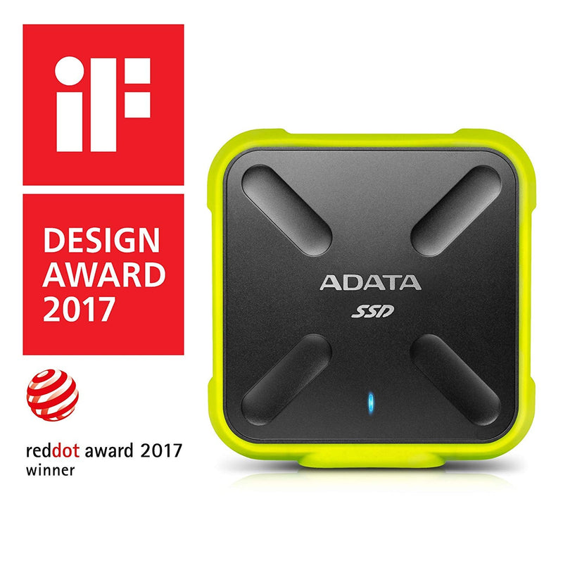 ADATA SD700 1TB USB 3.1 External Solid State Drive - Yellow