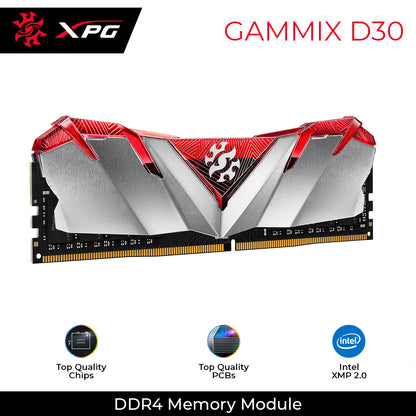 XPG GAMMIX D30 RAM DDR4 3000Mhz UDIMM डेस्कटॉप मेमोरी 