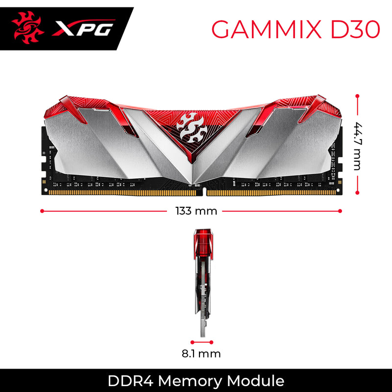 XPG GAMMIX D30 RAM DDR4 3000Mhz UDIMM Desktop Memory