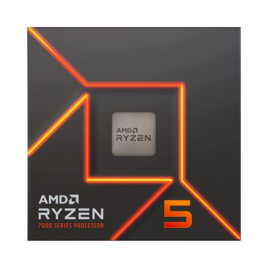 AMD Ryzen 5 7600 डेस्कटॉप प्रोसेसर 6 कोर 5.1GHz तक 38MB कैश AM5 सॉकेट Radeon ग्राफ़िक्स के साथ
