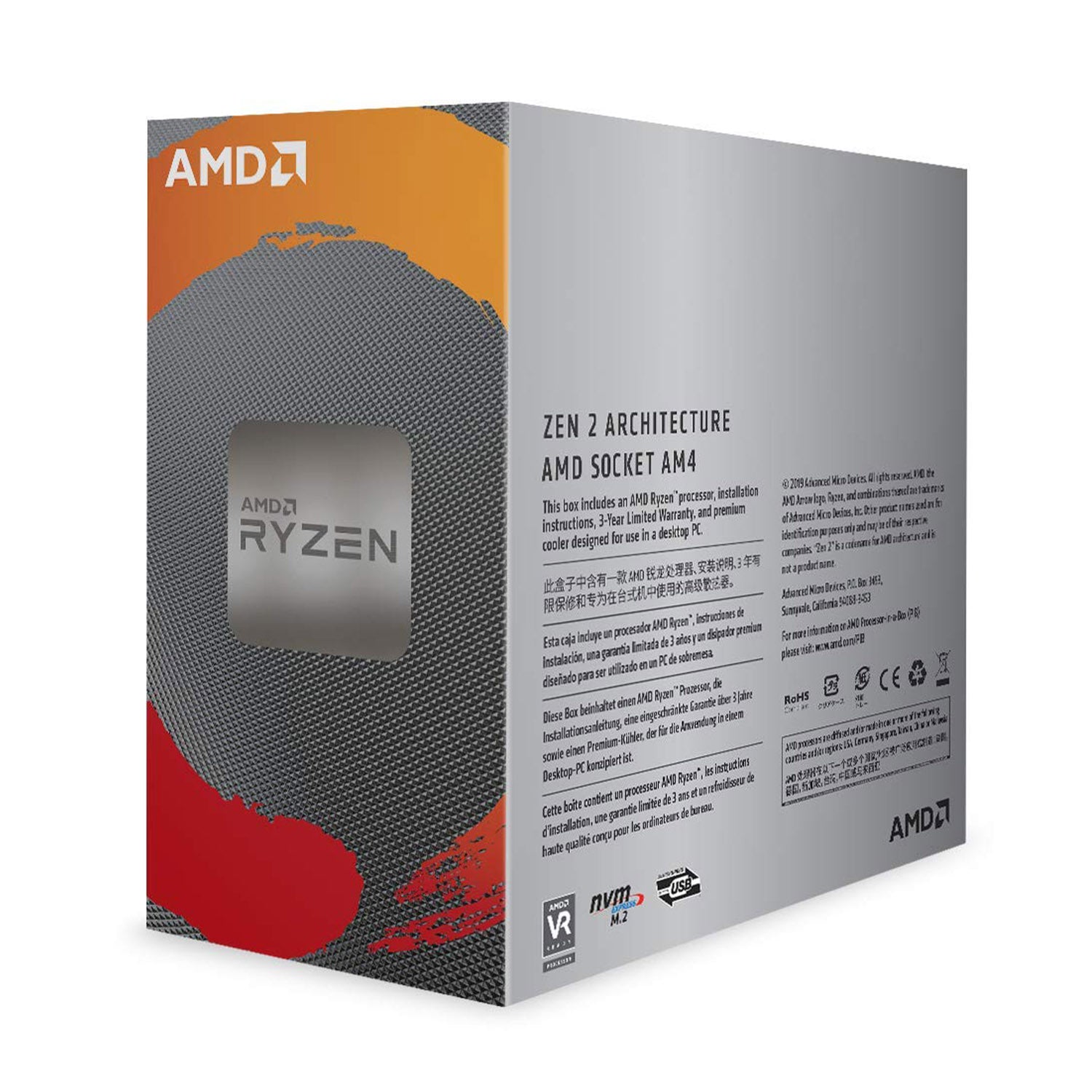 AMD Ryzen 3600 Cores 12 Threads 35MB Cache AM4 Socket 64-Bit Desktop Processor