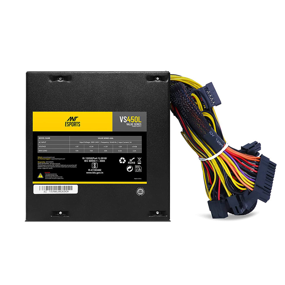 Ant Esports VS450L 450W Non-Modular 80 Plus Bronze SMPS Power Supply