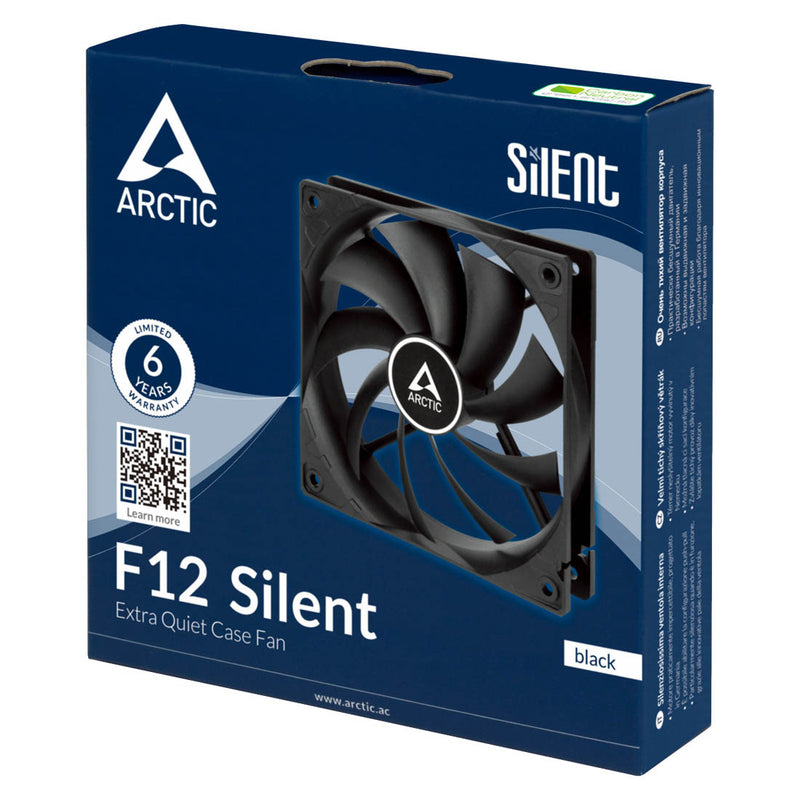 ARCTIC F12 Silent 120mm CPU Case Cooling Fan - Black