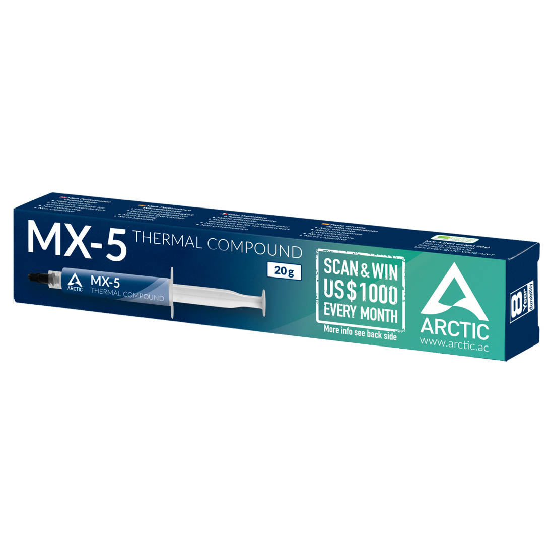 ARCTIC MX-5 20gm कार्बन आधारित थर्मल पेस्ट