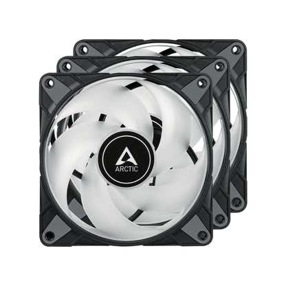 ARCTIC P12 PWM PST A-RGB 120mm CPU Case Cooling Fan Pack of 3 - Black