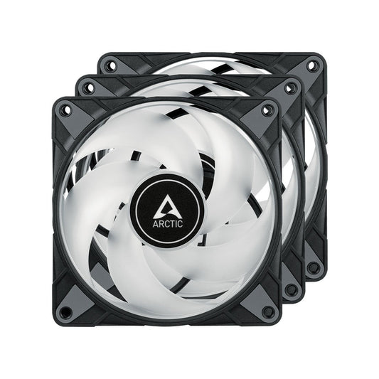 ARCTIC P12 PWM PST RGB 120mm CPU Case Cooling Fan Pack of 3 with 0dB Technology
