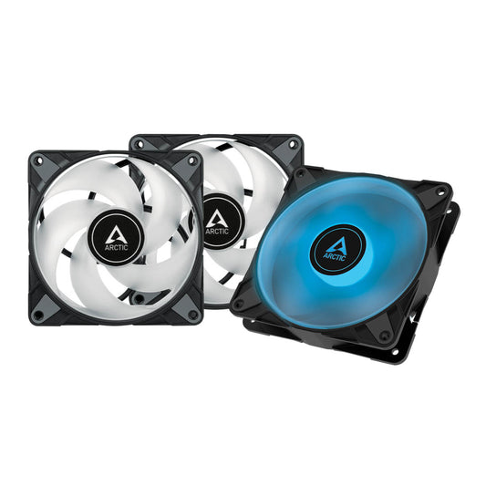 ARCTIC P12 PWM PST RGB 120mm CPU Case Cooling Fan Pack of 3 with 0dB Technology