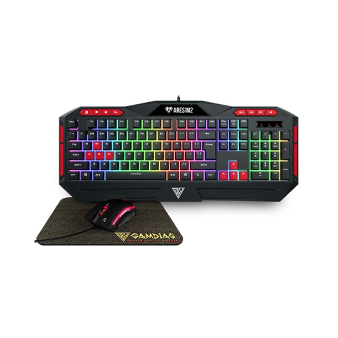 Gamdias ARES M2 Gaming Keyboard Zeus E2 Optical Gaming Mouse and MousePad Combo