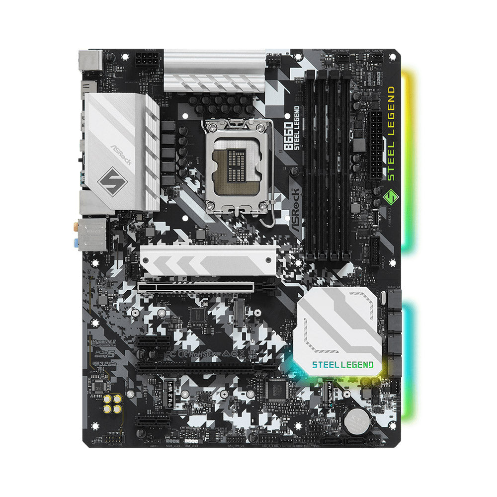 ASRock B660 स्टील लेजेंड Intel B660 LGA1700 ATX मदरबोर्ड डुअल हाइपर M.2 के साथ