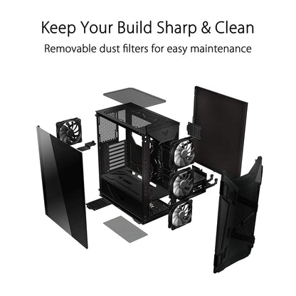 ASUS AMD Gaming Basic Desktop PC (Ryzen 5 5600X/ Dual RX 6600 XT OC Edition/ 16GB DDR4 RAM/ 500GB M.2 SSD/ 1TB HDD/ 240mm Liquid Cooler) Powered By ASUS