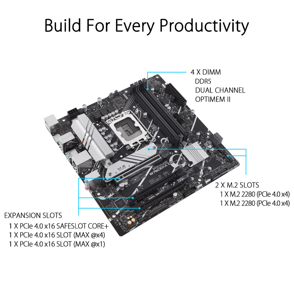 ASUS PRIME H670-PLUS D4 LGA 1700 (Intel 12th & 13th Gen) ATX ASUS PRIME H670-PLUS D4 LGA 1700 (Intel 12th & 13th Gen) ATX