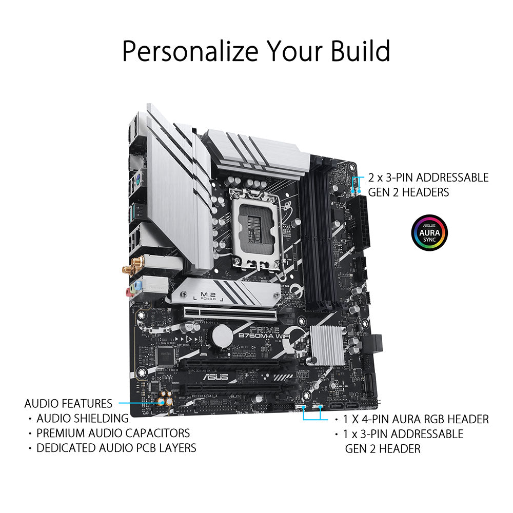 ASUS PRIME B760M-A WIFI CSM Intel LGA 1700 Micro-ATX DDR5 Motherboard