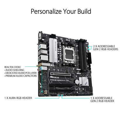 ASUS PRIME B650M-A WIFI AMD B650 AM5 Micro-ATX Motherboard