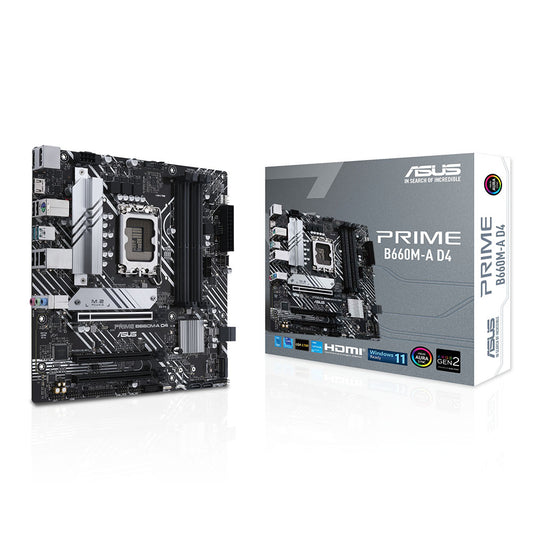 Asus Prime B660M-A D4 Intel B660 LGA 1700 माइक्रो-ATX मदरबोर्ड PCIe 4.0 और दो M.2 स्लॉट के साथ