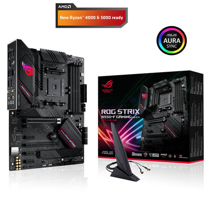 ASUS ROG STRIX B550-F AMD AM4 ATX गेमिंग WIFI मदरबोर्ड PCIe 4.0 और AI नेटवर्किंग के साथ