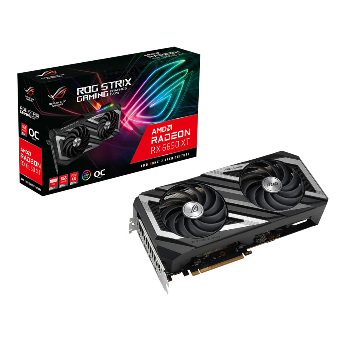 ASUS ROG STRIX RX 6650 XT OC Edition 8GB GDDR6 128-Bit Graphics Card