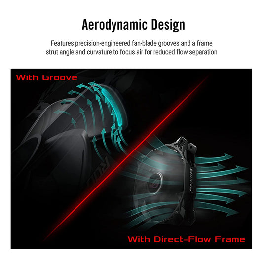 ASUS ROG STRIX XF 120 Whisper Quiet 120mm 4-Pin PWM Case Fan