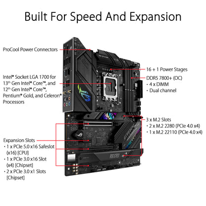 ASUS ROG STRIX B760-F GAMING WIFI Intel B760 LGA 1700 ATX Motherboard