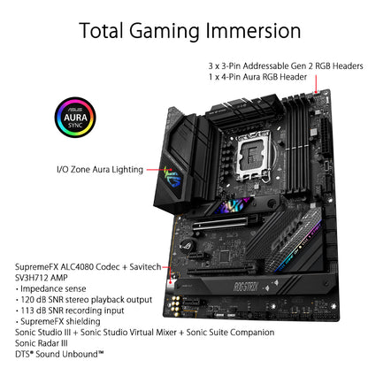 ASUS ROG STRIX B760-F GAMING WIFI Intel B760 LGA 1700 ATX Motherboard