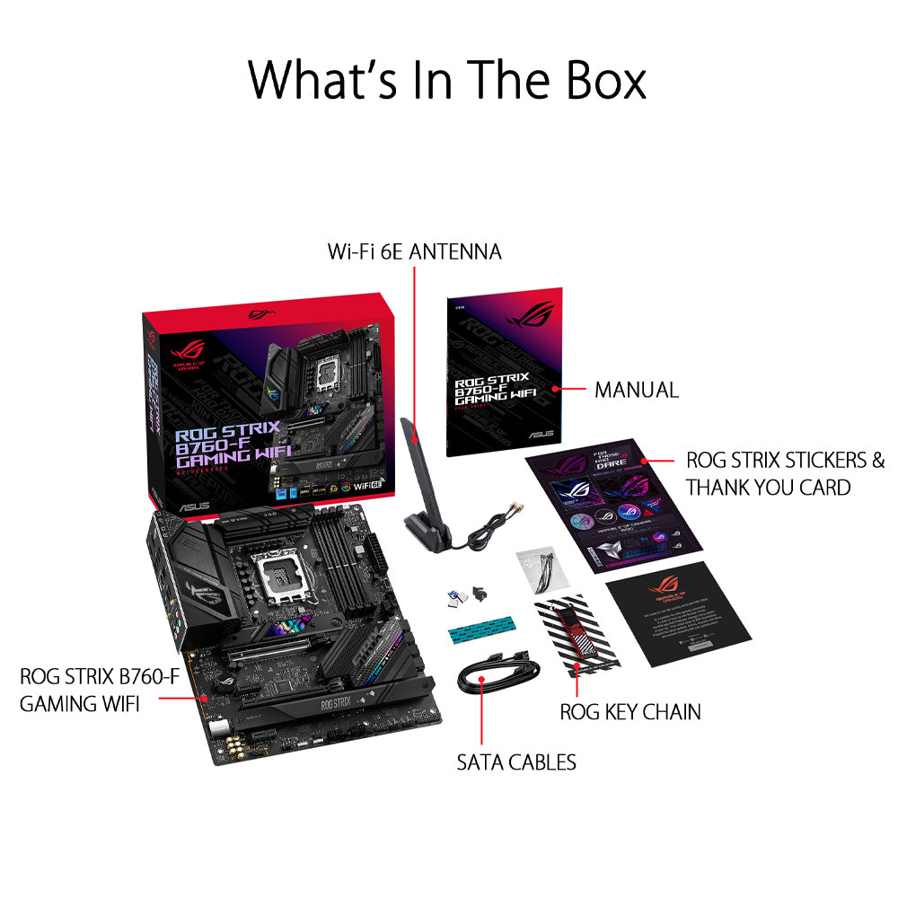 ASUS ROG STRIX B760-F GAMING WIFI Intel B760 LGA 1700 ATX Motherboard