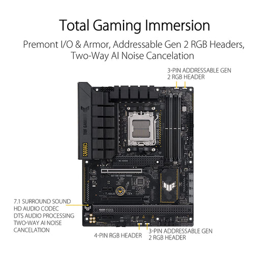 ASUS TUF GAMING B650-Plus AMD B650 AM5 ATX Motherboard