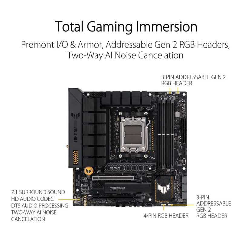 ASUS TUF GAMING B650M-Plus WIFI AMD B650 AM5 Micro-ATX Motherboard