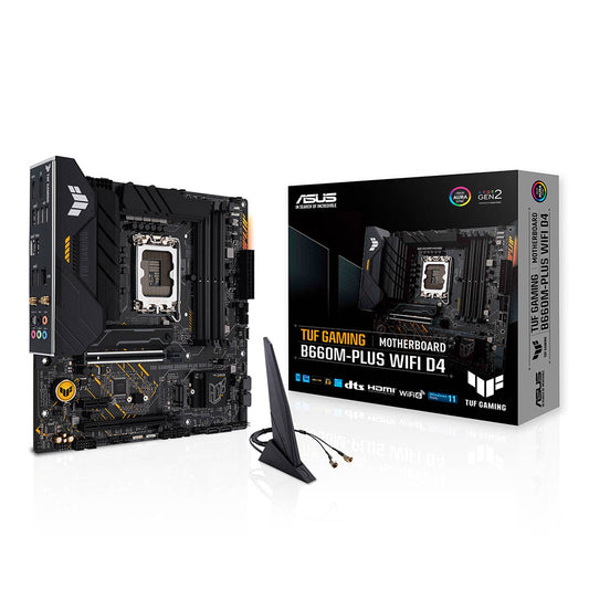 Asus TUF गेमिंग B660M-Plus WIFI D4 Intel B660 LGA 1700 माइक्रो-ATX मदरबोर्ड PCIe 5.0 और थंडरबोल्ट 4 सपोर्ट के साथ
