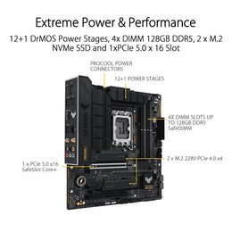 ASUS TUF GAMING B760M-PLUS WIFI II DDR5 Intel B760 LGA 1700 Micro-ATX Motherboard