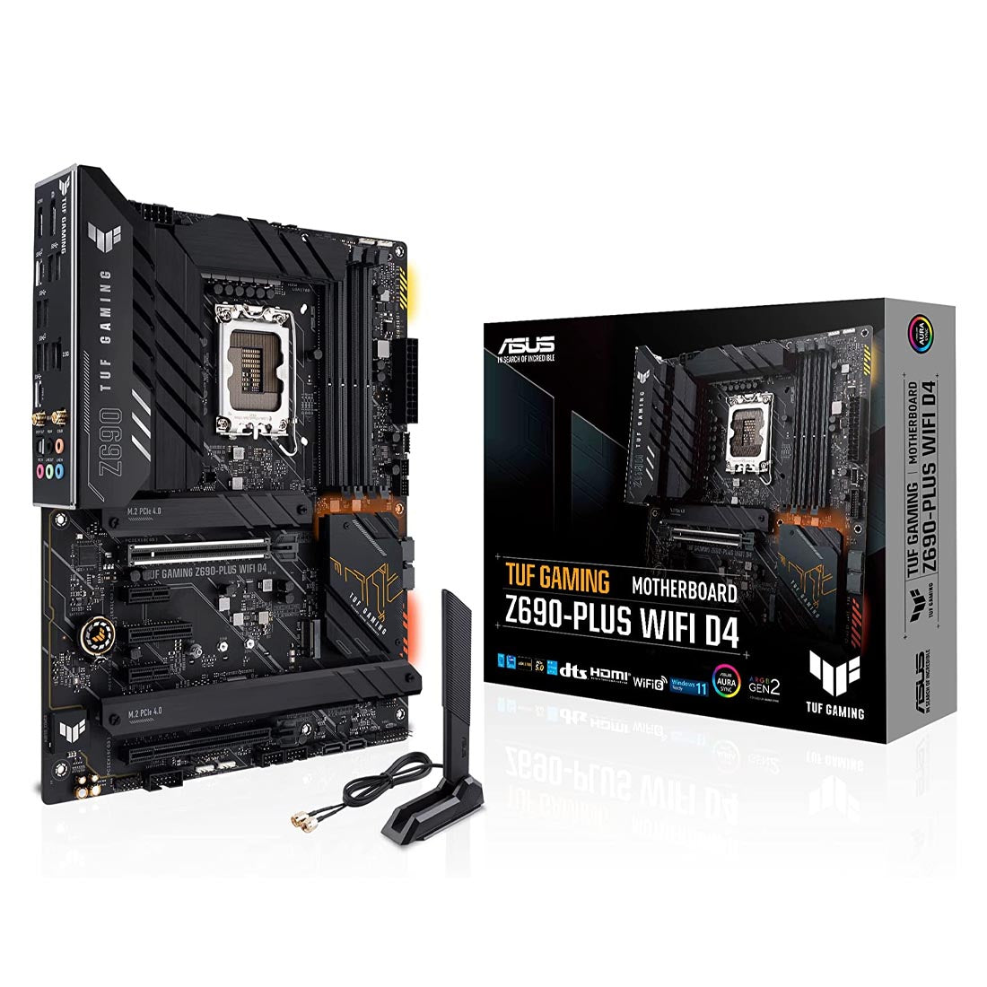 ASUS Z690 TUF GAMING Z690-Plus WIFI D4 Intel Z690 LGA 1700 ATX Motherboard with PCIe 5.0 Thunderbolt 4 Header and Four M.2 Slots