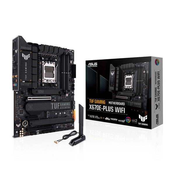 ASUS TUF GAMING X670E-PLUS WIFI AMD AM5 ATX Gaming Motherboard with DDR5 and PCIe 5.0
