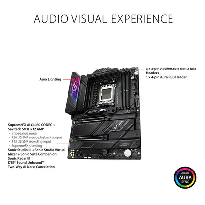 ASUS ROG STRIX X670E-E AMD AM5 ATX गेमिंग मदरबोर्ड WIFI 6E और PCIe 5.0 के साथ