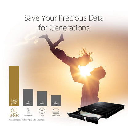 ASUS SDRW-08D2S-U Portable 8X DVD burner with M-DISC support From TPS Technologies