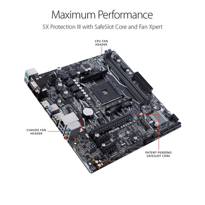 [रीपैक्ड] ASUS प्राइम A320M-K AMD AM4 माइक्रो-ATX मदरबोर्ड DDR4 3200MHz और M.2 के साथ