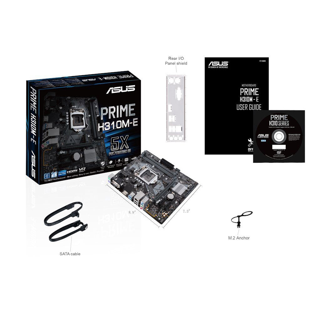 [RePacked] ASUS PRIME H310M-E R2.0 Intel LGA1151 Motherboard with M.2 and USB 3.1