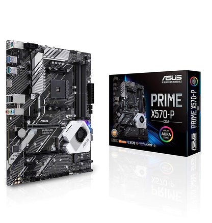 Asus Prime X570-P CSM AMD AM4 ATX मदरबोर्ड PCIe 4.0 ड्युअल M.2 और ऑरा सिंक के साथ