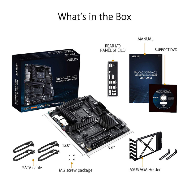 ASUS Pro WS X570-Ace AMD AM4 ATX Workstation Motherboard