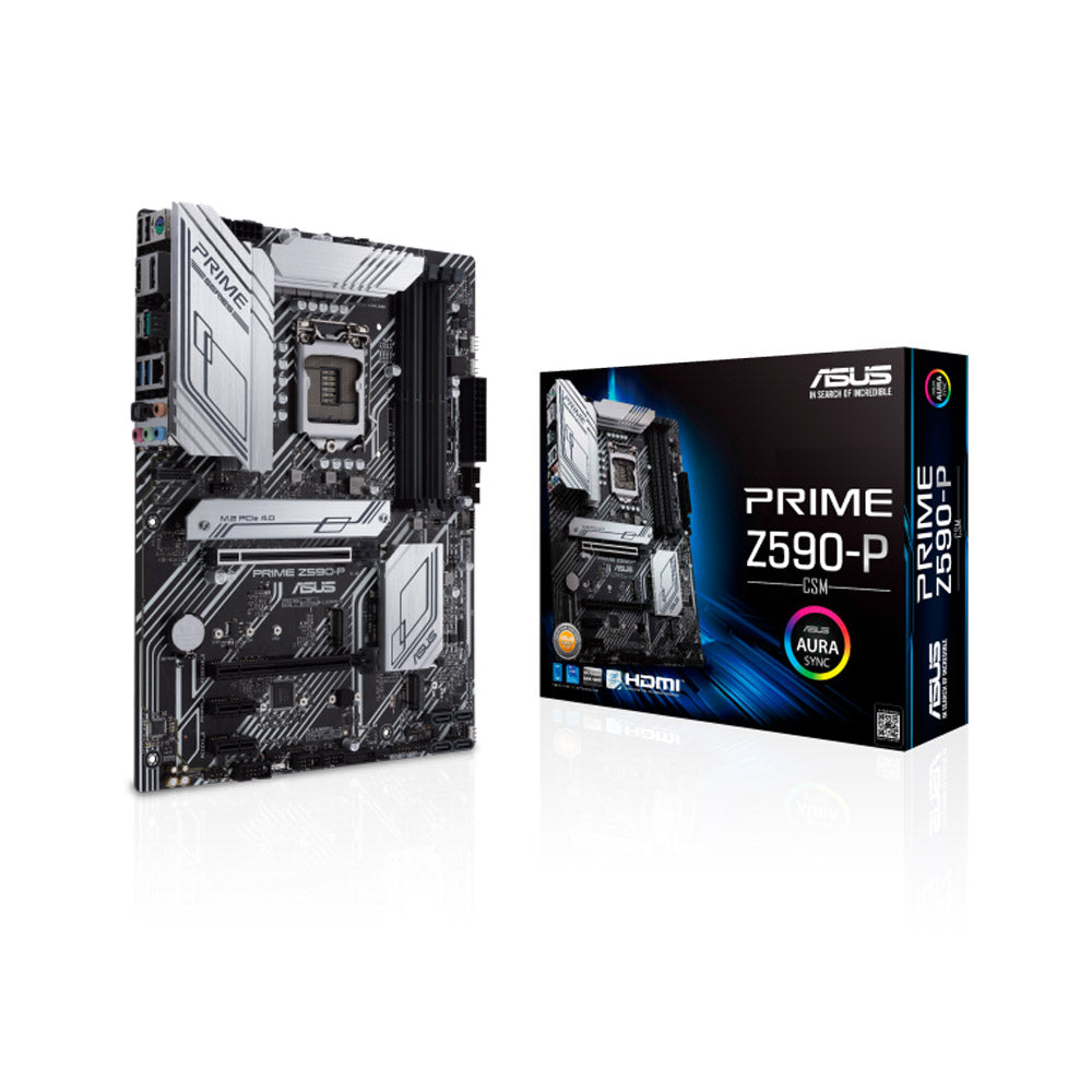 Asus Prime Z590-P/CSM Intel Z590 LGA 1200 ATX मदरबोर्ड PCIe 4.0, तीन M.2 स्लॉट और थंडरबोल्ट 4 सपोर्ट के साथ