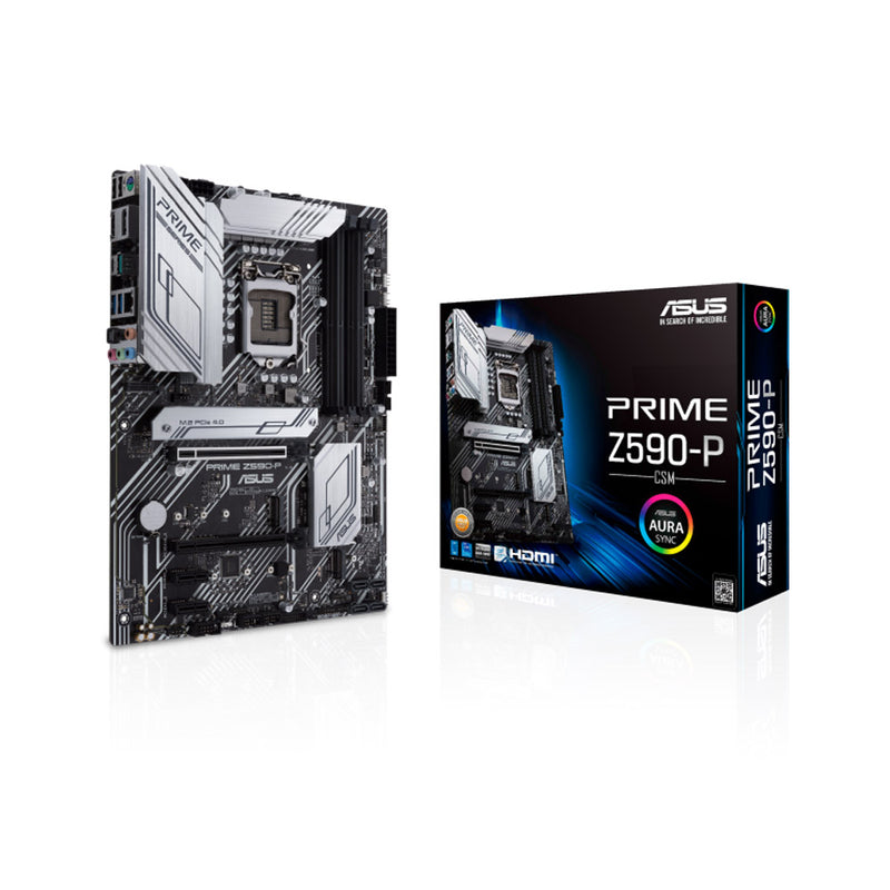 ASUS Prime Z590-P/CSM Intel Z590 LGA 1200 ATX Motherboard with PCIe 4.0, three M.2 slotsand Thunderbolt 4 Support