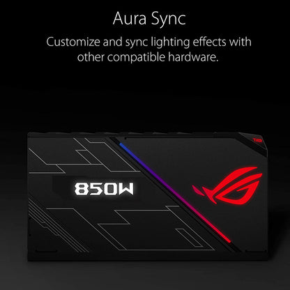 ASUS ROG Thor 850P 850W फुल मॉड्यूलर 80 प्लस प्लेटिनम RGB SMPS पावर सप्लाई