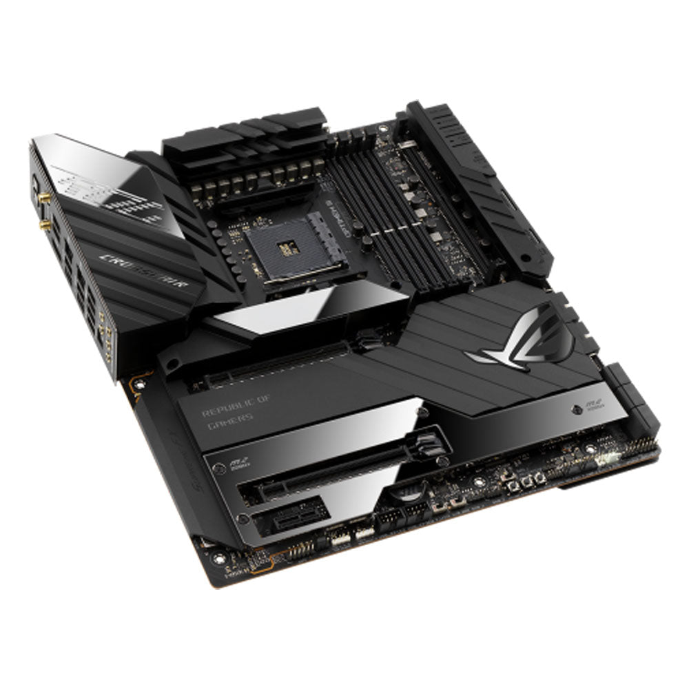 ASUS ROG CROSSHAIR VIII एक्सट्रीम E-ATX AMD AM4 गेमिंग WIFI मदरबोर्ड थंडरबोल्ट 4 और PCIe 4.0 के साथ