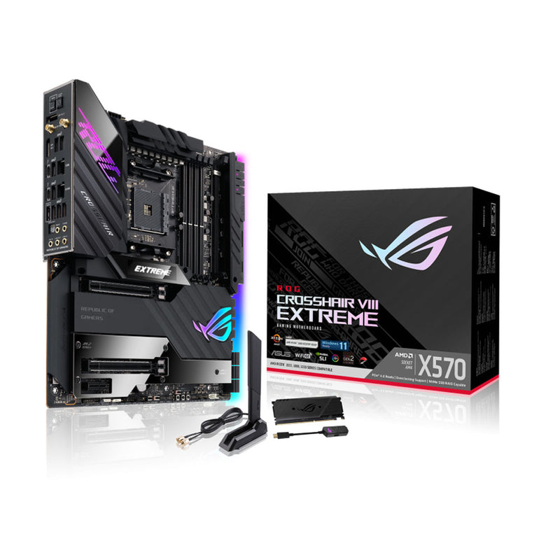 ASUS ROG CROSSHAIR VIII Extreme E-ATX AMD AM4 Gaming WIFI Motherboard with Thunderbolt 4 and PCIe 4.0