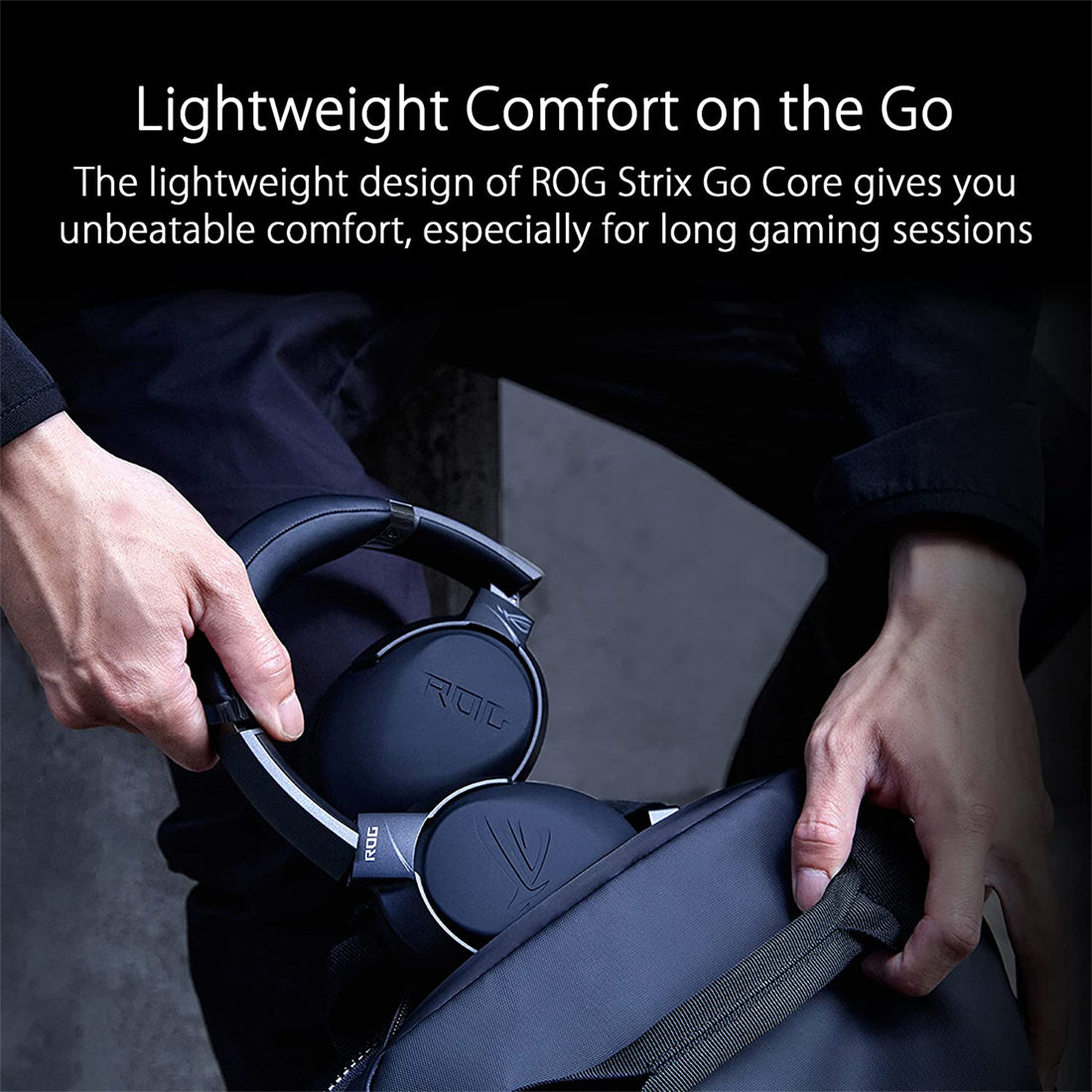 ASUS ROG Strix Go Core Over Ear Wired Gaming Headset with Volume Adjustments