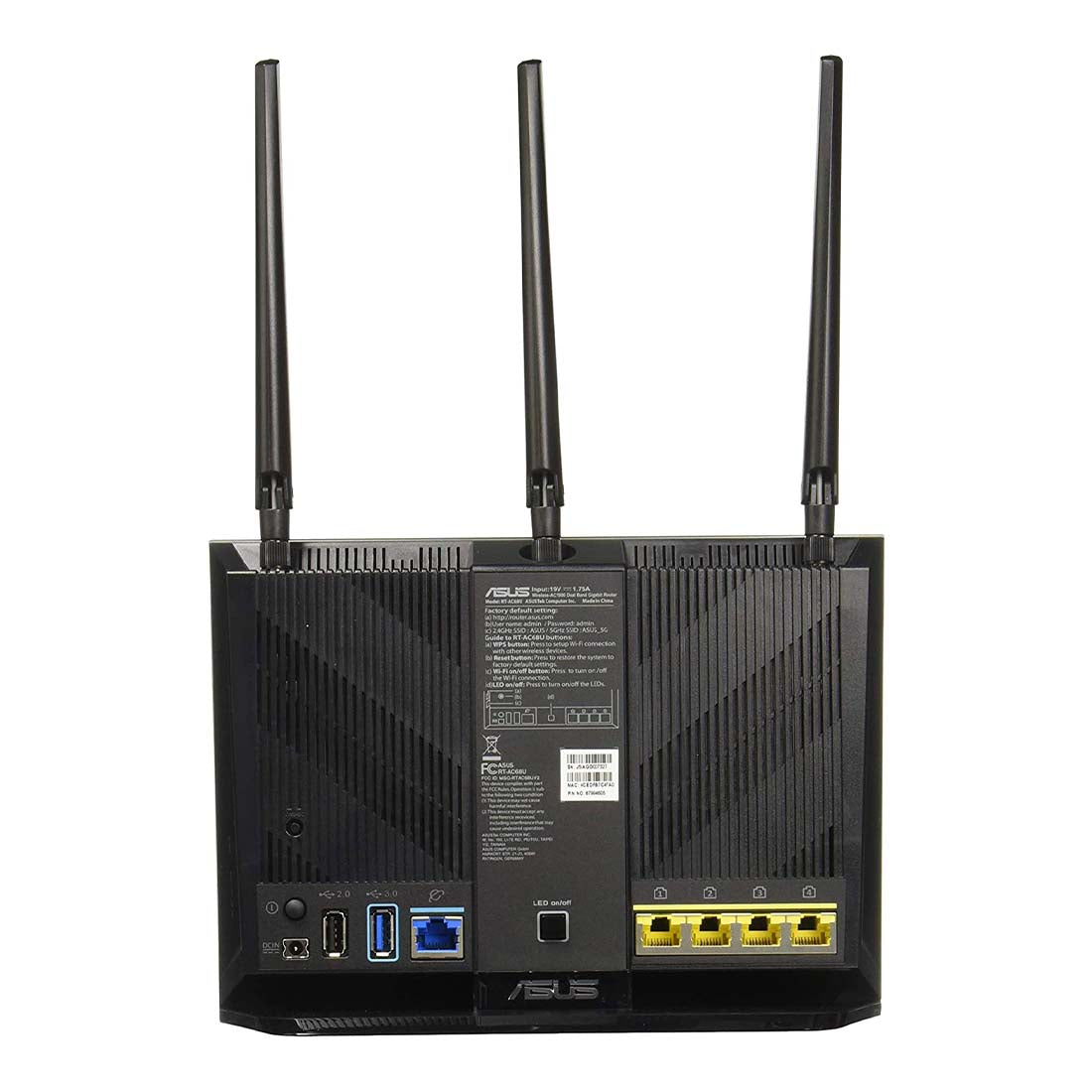 ASUS RT-AC68U (Pack of 2) AC1900 Dual Band Gigabit WiFi Router with AiMesh and   AiProtection support
