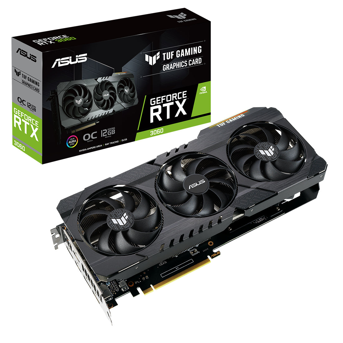 ASUS TUF Gaming GeForce RTX 3060 OC Edition Non LHR 12GB GDDR6 192-Bit Graphics Card with DLSS AI Rendering