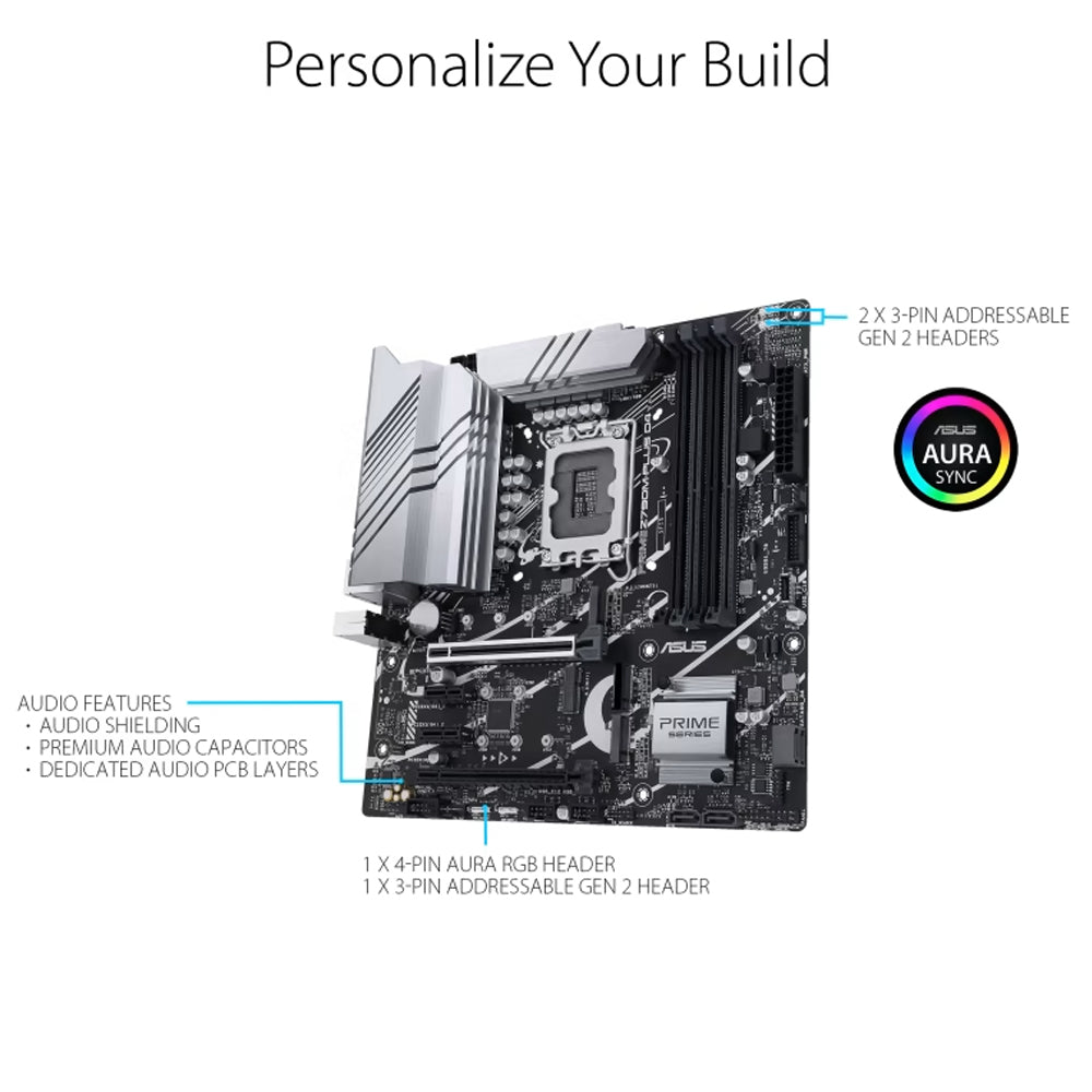 Asus Prime Z790M-PLUS D4 Intel Z790 LGA 1700 माइक्रो-ATX मदरबोर्ड
