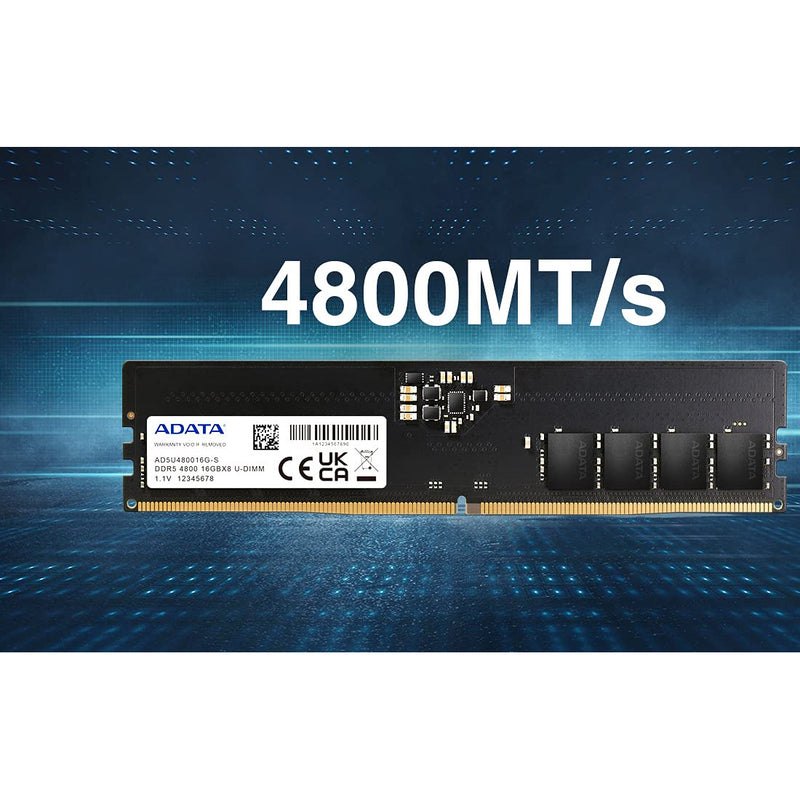 ADATA Premier Series 16GB DDR5 RAM 4800MHz CL40 UDIMM Desktop Memory