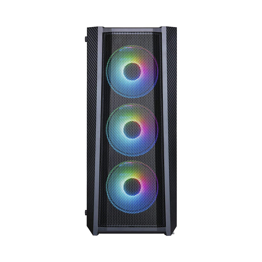 Ant Esports ICE-311MT Mid Tower Gaming Cabinet with 3 Pre-installed 120mm A-RGB Fans and PSU Shroud