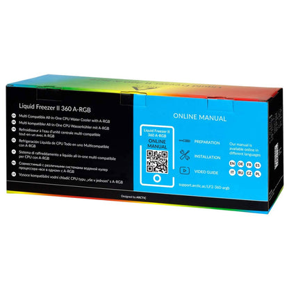 ARCTIC Liquid Freezer II 360 A-RGB 360mm AIO CPU Liquid Cooler with PWM Pump and VRM Fan