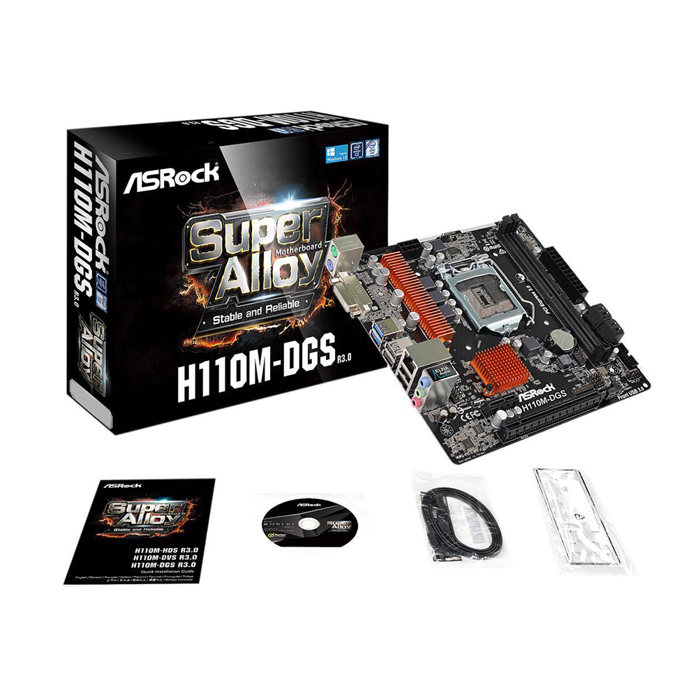 ASRock H110M-DGS Micro ATX Motherboard - From TPS Technologies