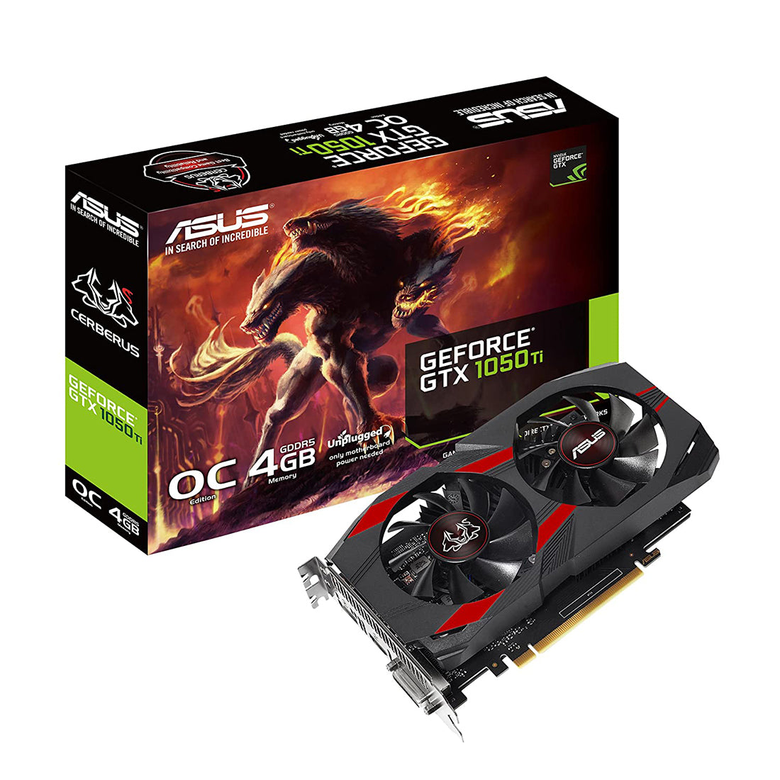 [RePacked] ASUS Cerberus GeForce GTX 1050 Ti 4GB GDDR5 128-Bit Graphics Card with IP5X Dust Resistance